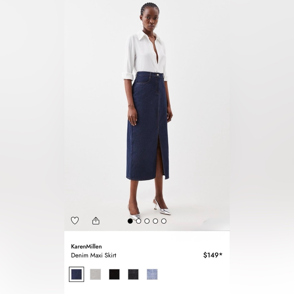 Classic Denim Maxi Skirt